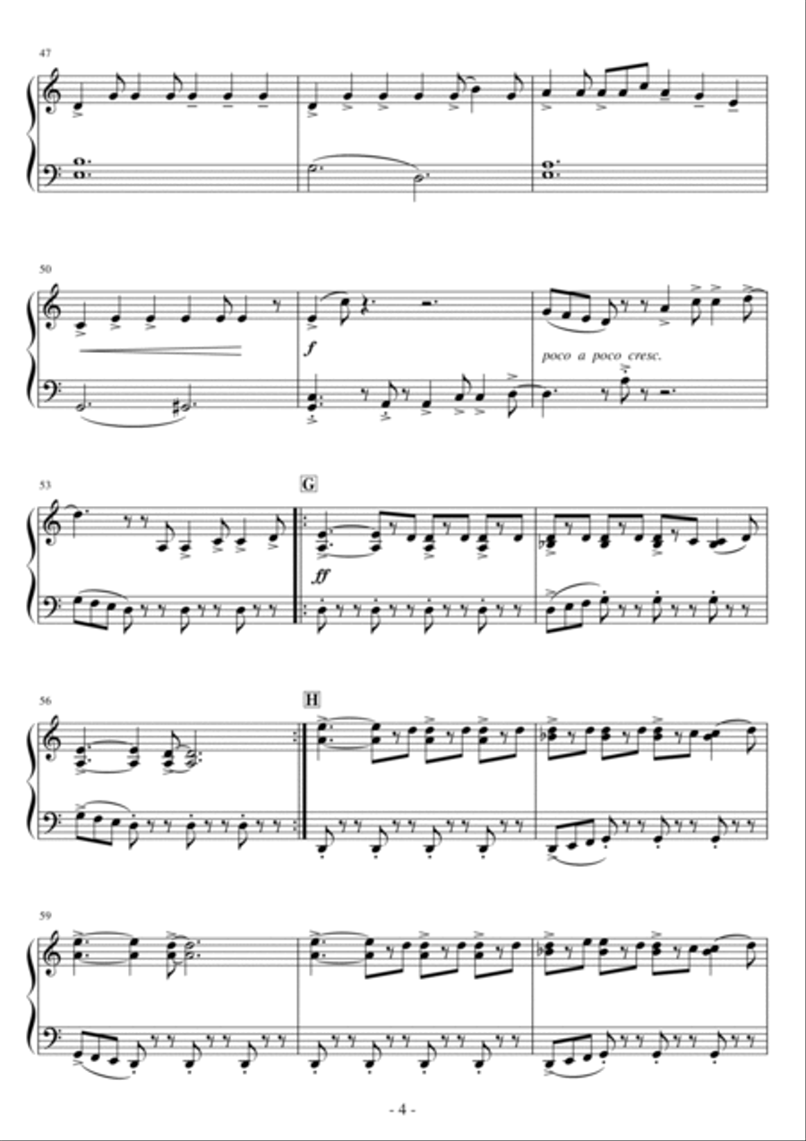 Naatu Naatu Easy Piano scores gallery preview page 4