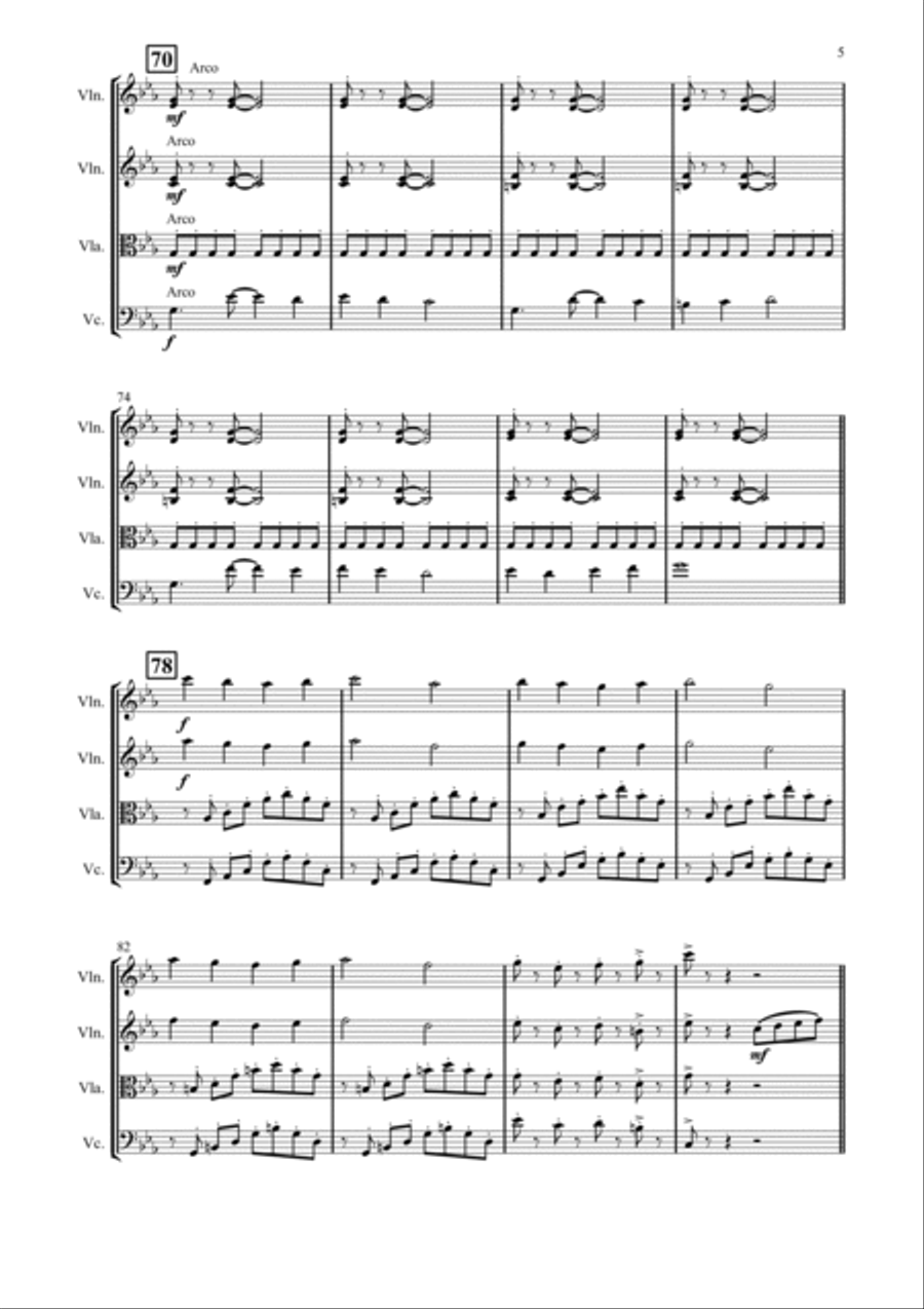 ITULAH SAYANG ITULAH SAYANG String Quartet scores gallery preview page 5