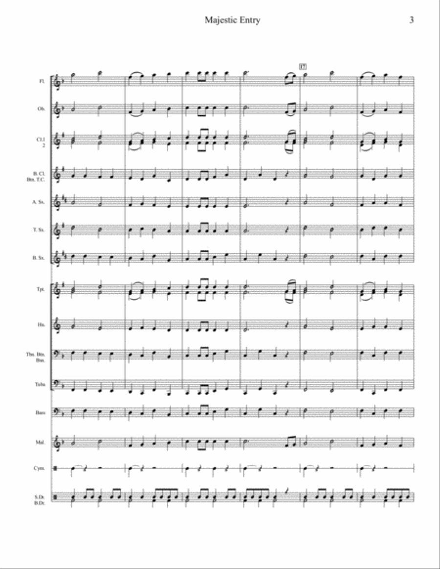 Majestic Entry Concert Band scores gallery preview page 4