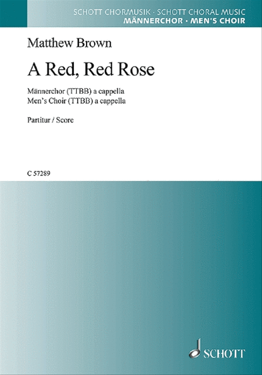 A Red, Red Rose Ttbb A Cappella - English