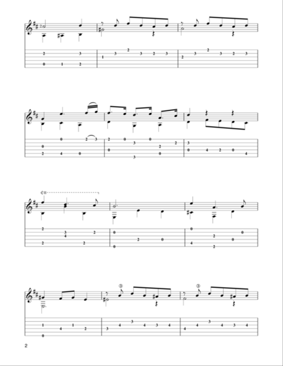 Be Thou with Me (Bist du bei mir) Classical Guitar scores gallery preview page 2