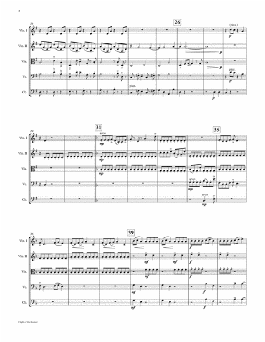 Flight of the Kestrel - for string orchestra String Orchestra scores gallery preview page 4