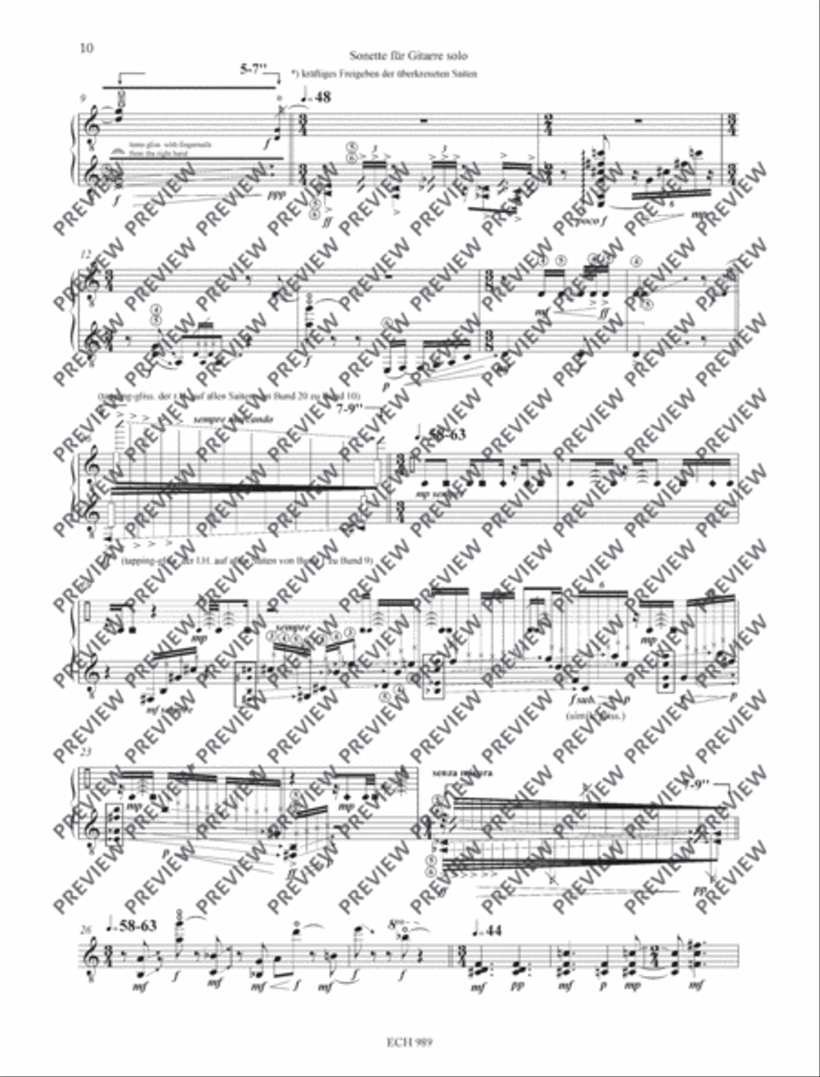 Sonette Sonette Guitar scores gallery preview page 11