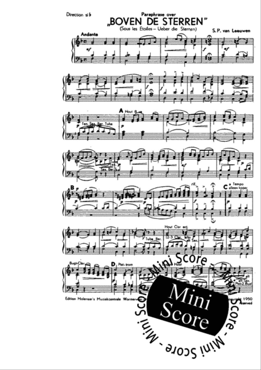 Boven de Sterren Concert Band scores gallery preview page 4