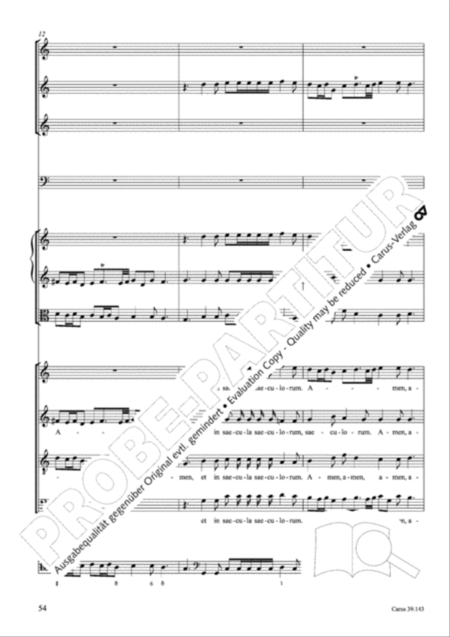 Magnificat in C major Magnificat in C major 4-Part scores gallery preview page 55