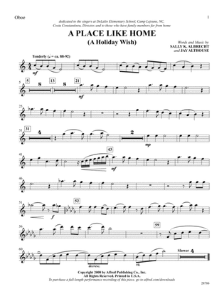 A Place Like Home (A Holiday Wish): Oboe