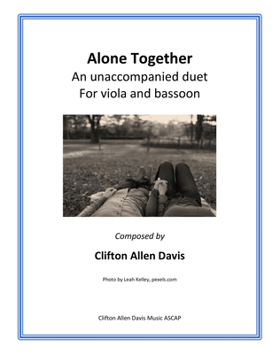 Book cover for Alone Together (for viola and bassoon)