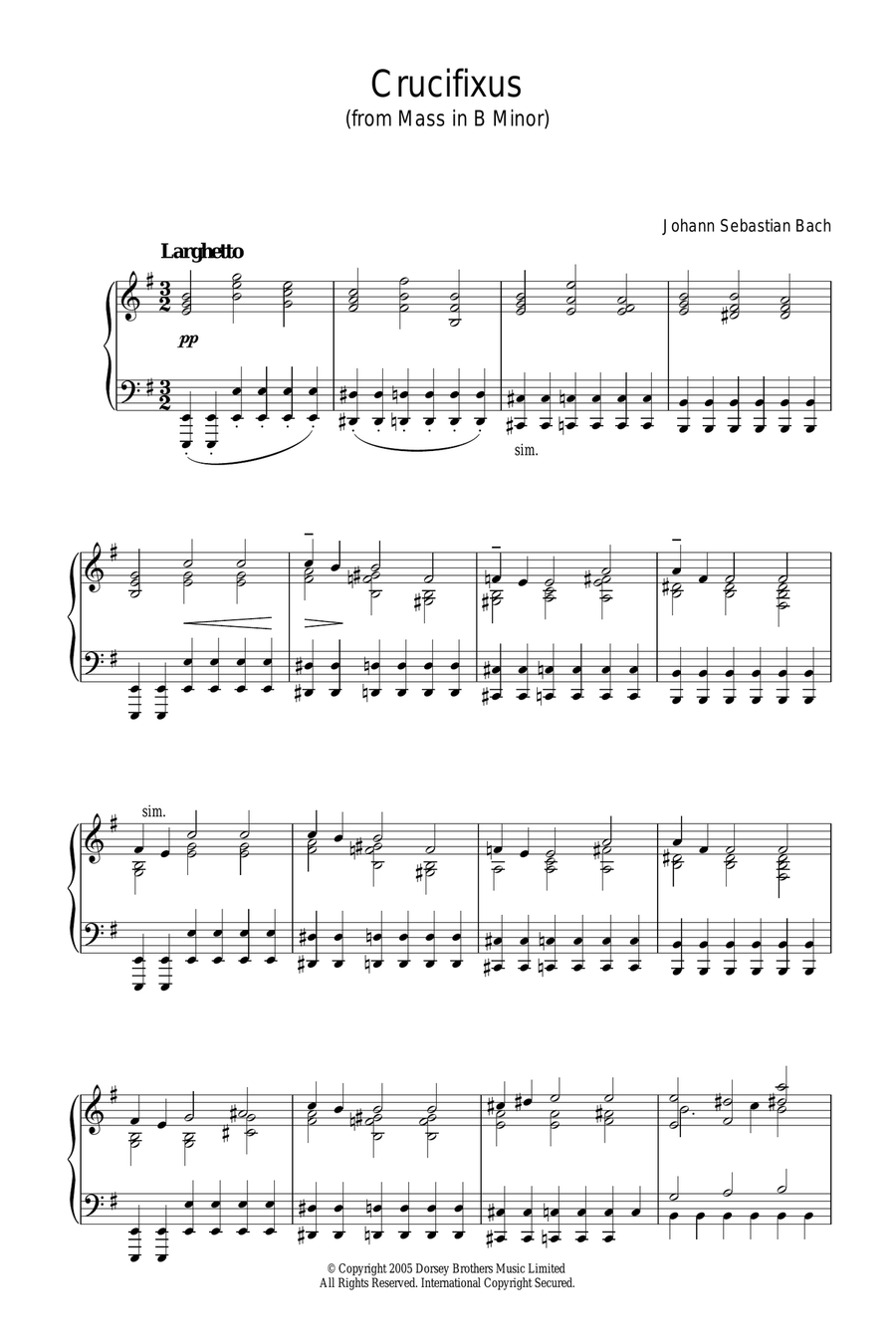 Crucifixus (from Mass In B Minor)