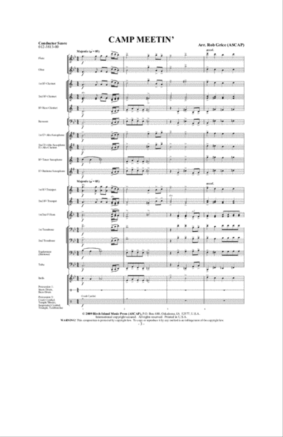 Camp Meetin' Camp Meetin' Concert Band scores gallery preview page 2