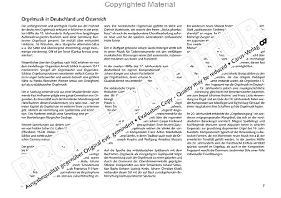 Freiburger Orgelbuch: Stammteil