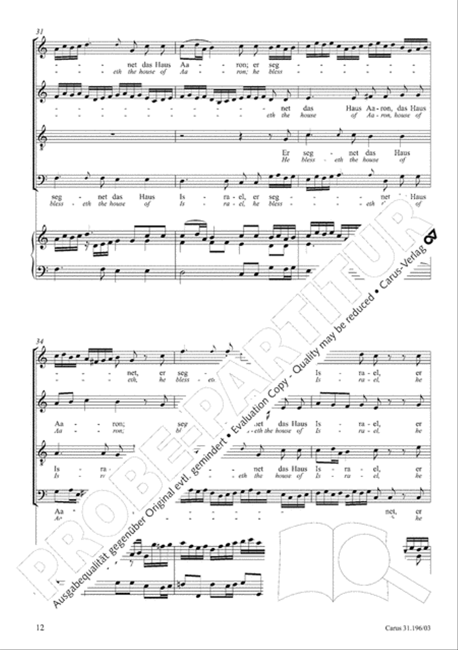 The Lord is mindful of us (Der Herr denket an uns) STB scores gallery preview page 13
