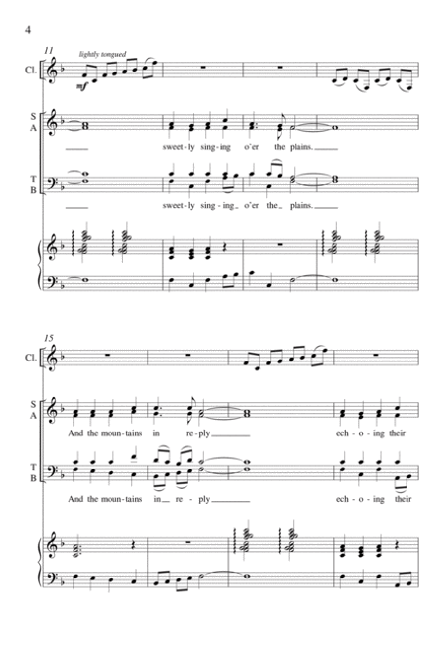 Angels Singing 4-Part scores gallery preview page 4