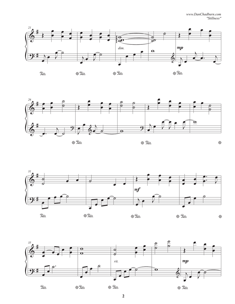 Stillness Piano Solo scores gallery preview page 2