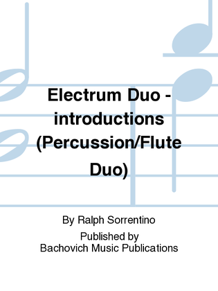 Electrum Duo - introductions (Percussion/Flute Duo)