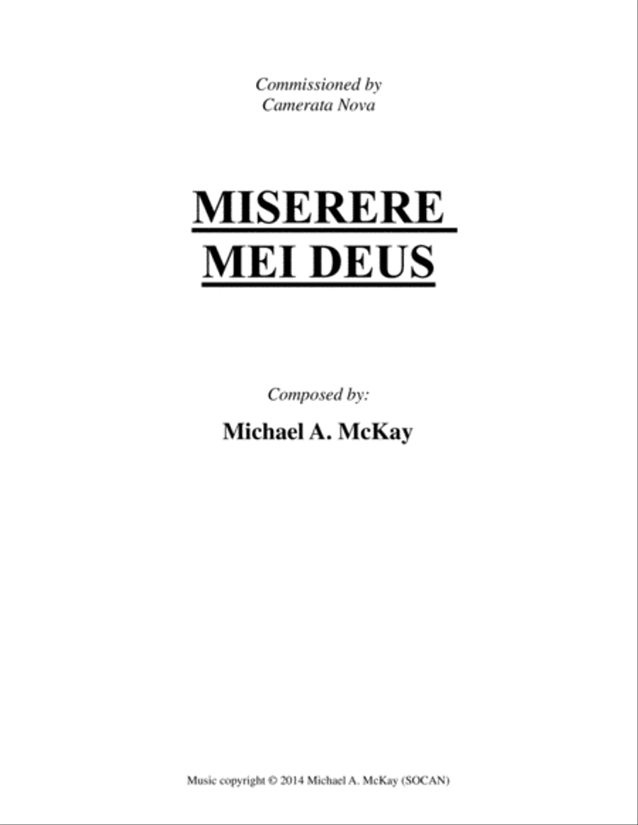 Miserere Mei, Deus A Cappella scores gallery preview page 1