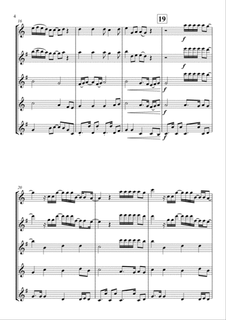 Rainbow Saxophone Quartet scores gallery preview page 4