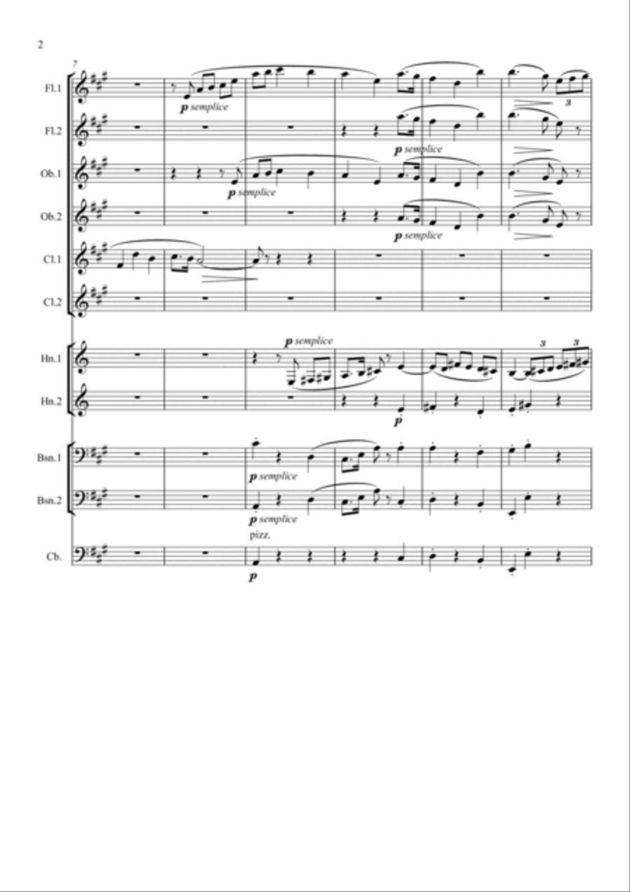 George Butterworth: Idyll: The Banks of Green Willow - symphonic wind/bass Sacred scores gallery preview page 2