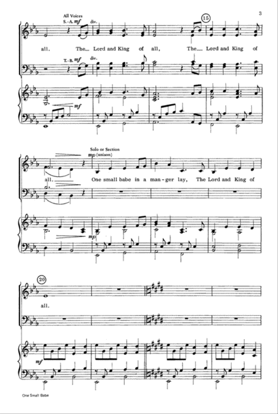 One Small Babe One Small Babe 4-Part scores gallery preview page 3