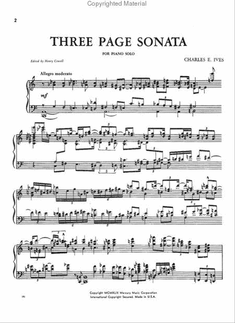 Three Page Sonata