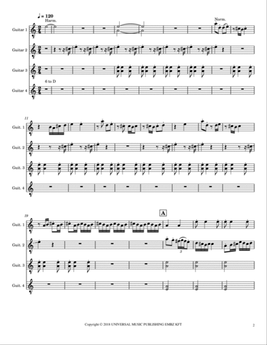 Urogi Kanasztanc Guitar Ensemble scores gallery preview page 2