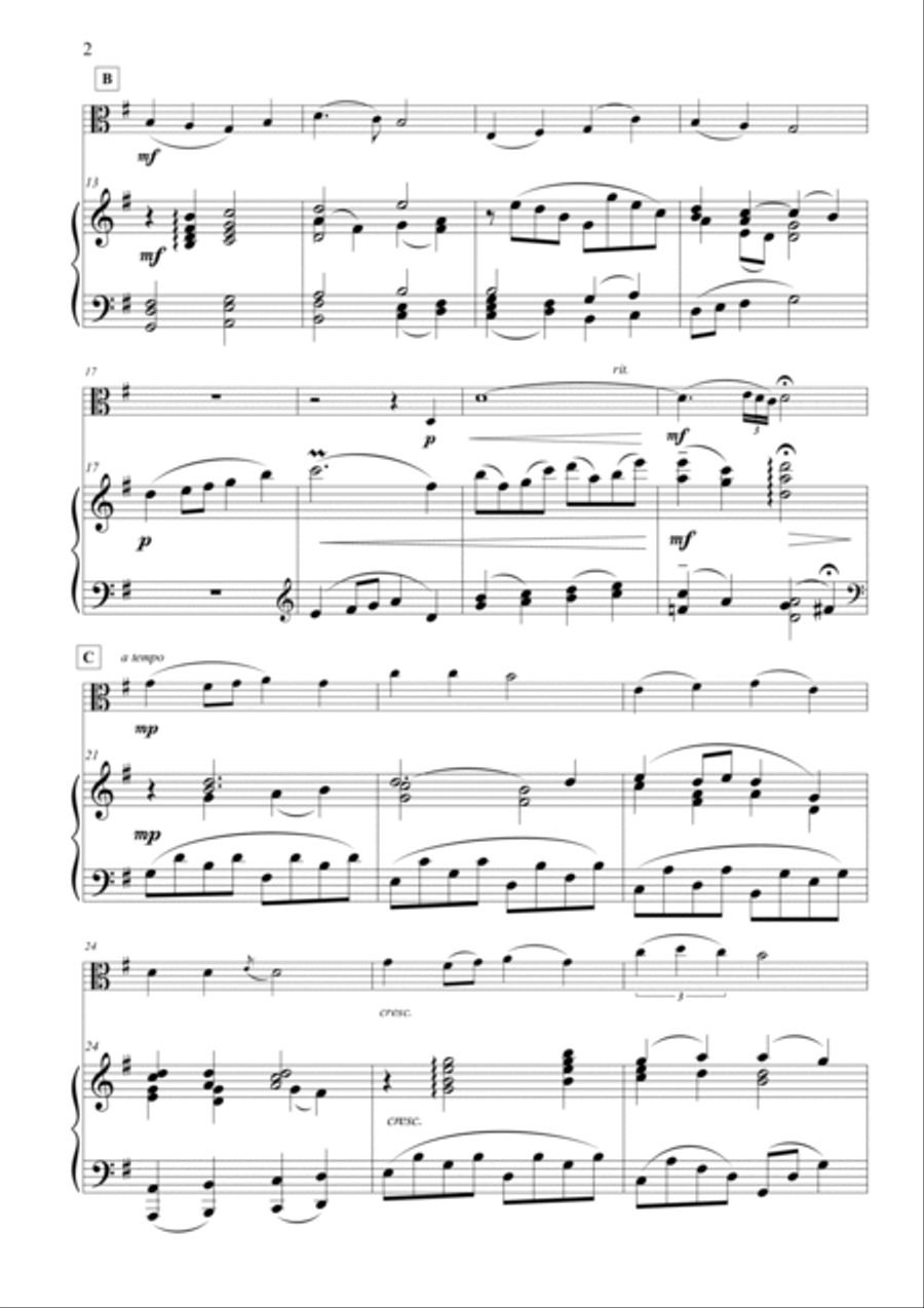 For the Beauty of the Earth Viola scores gallery preview page 3