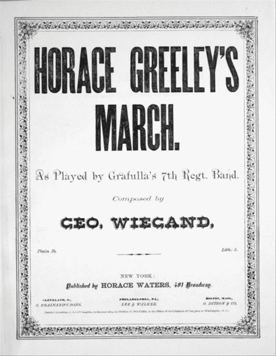 Our Next President. Horace Greeley's March Piano Solo scores gallery preview page 2