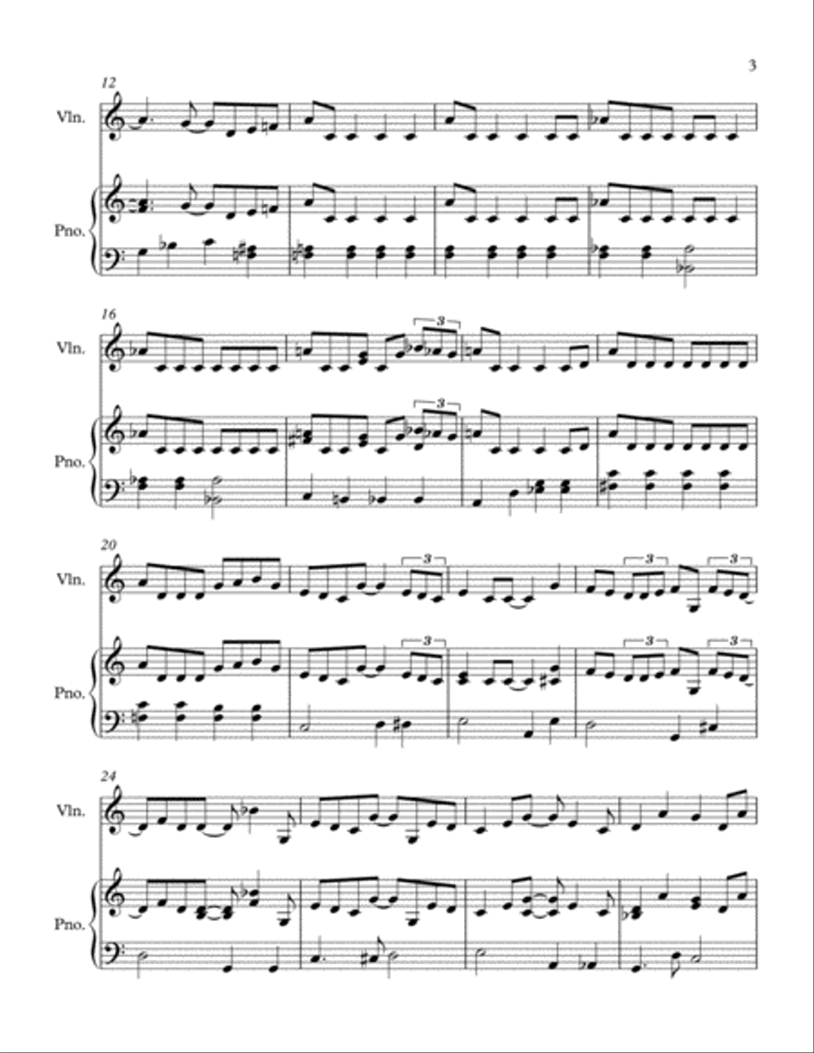 Baby, It's Cold Outside Violin Solo scores gallery preview page 3
