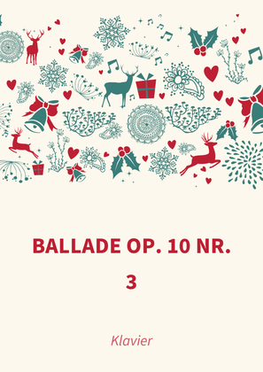 Book cover for Ballade op. 10 Nr. 3