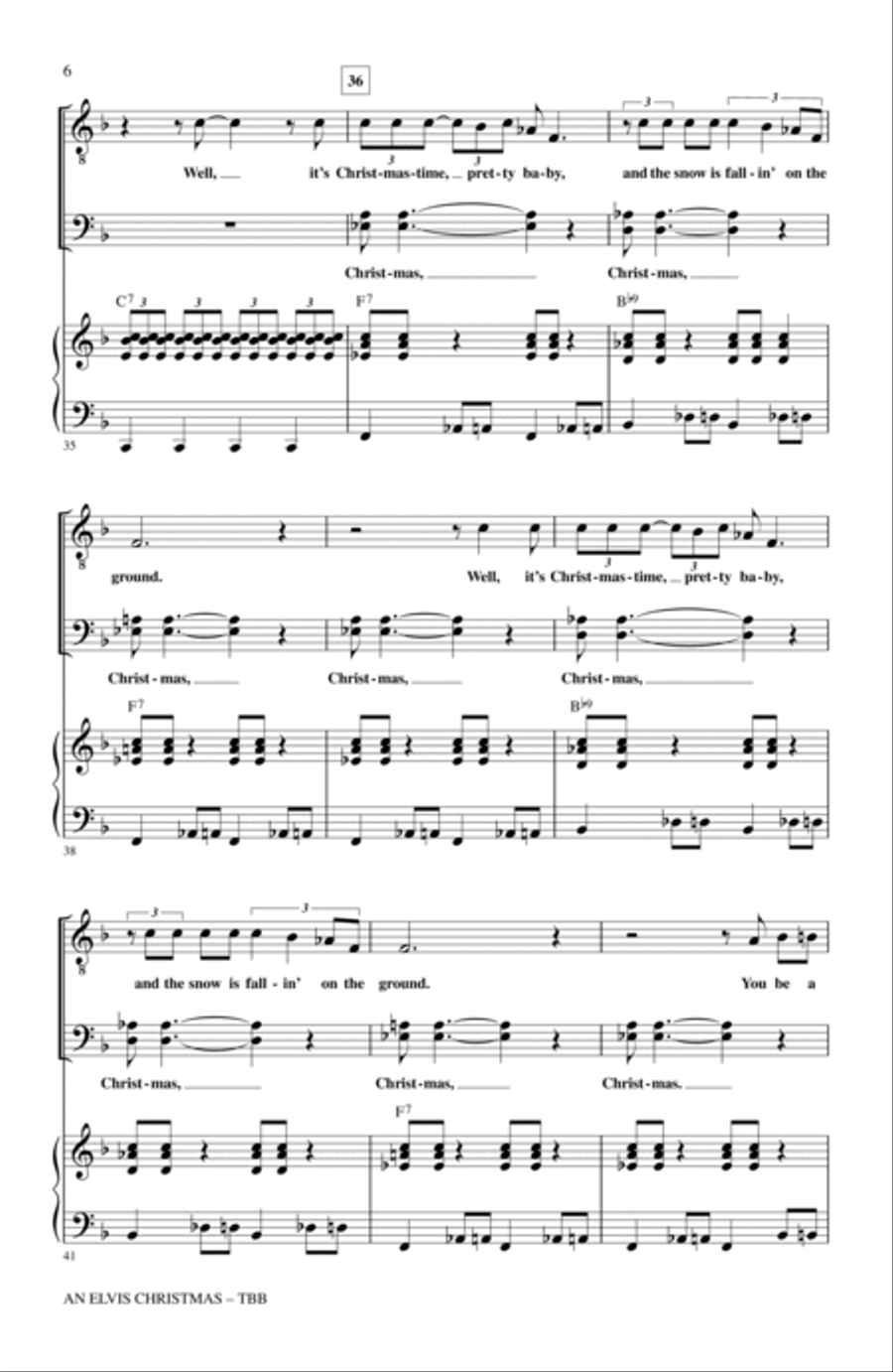An Elvis Christmas 3-Part scores gallery preview page 5