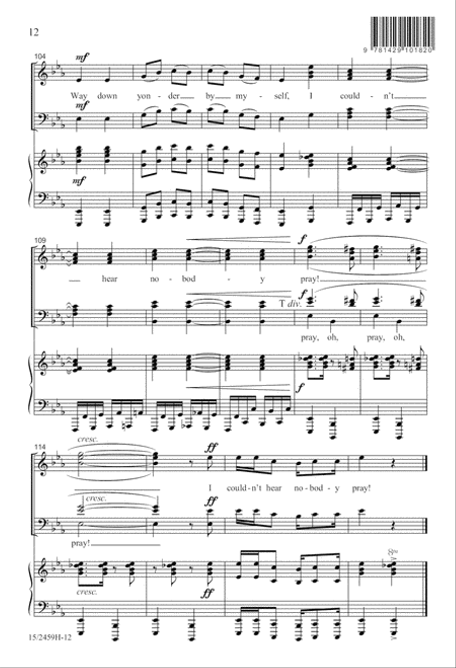 I Couldn't Hear Nobody Pray SSATBB scores gallery preview page 13