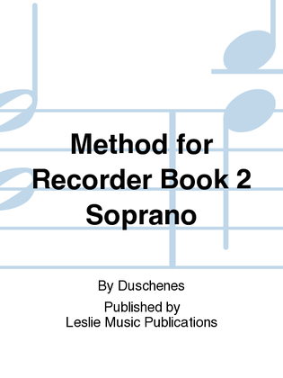 Book cover for Method for the Recorder Book 2