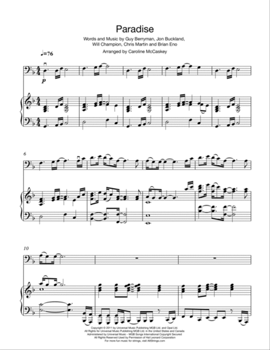 Paradise Double Bass scores gallery preview page 2