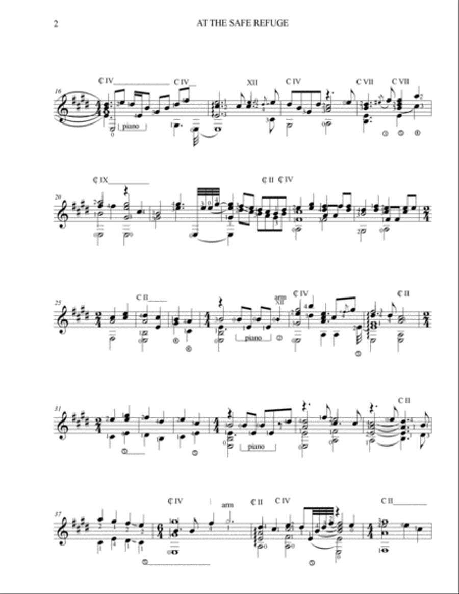 At the Safe Refuge At the Safe Refuge Guitar Solo scores gallery preview page 2