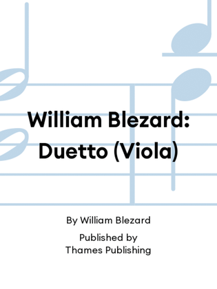William Blezard: Duetto (Viola)