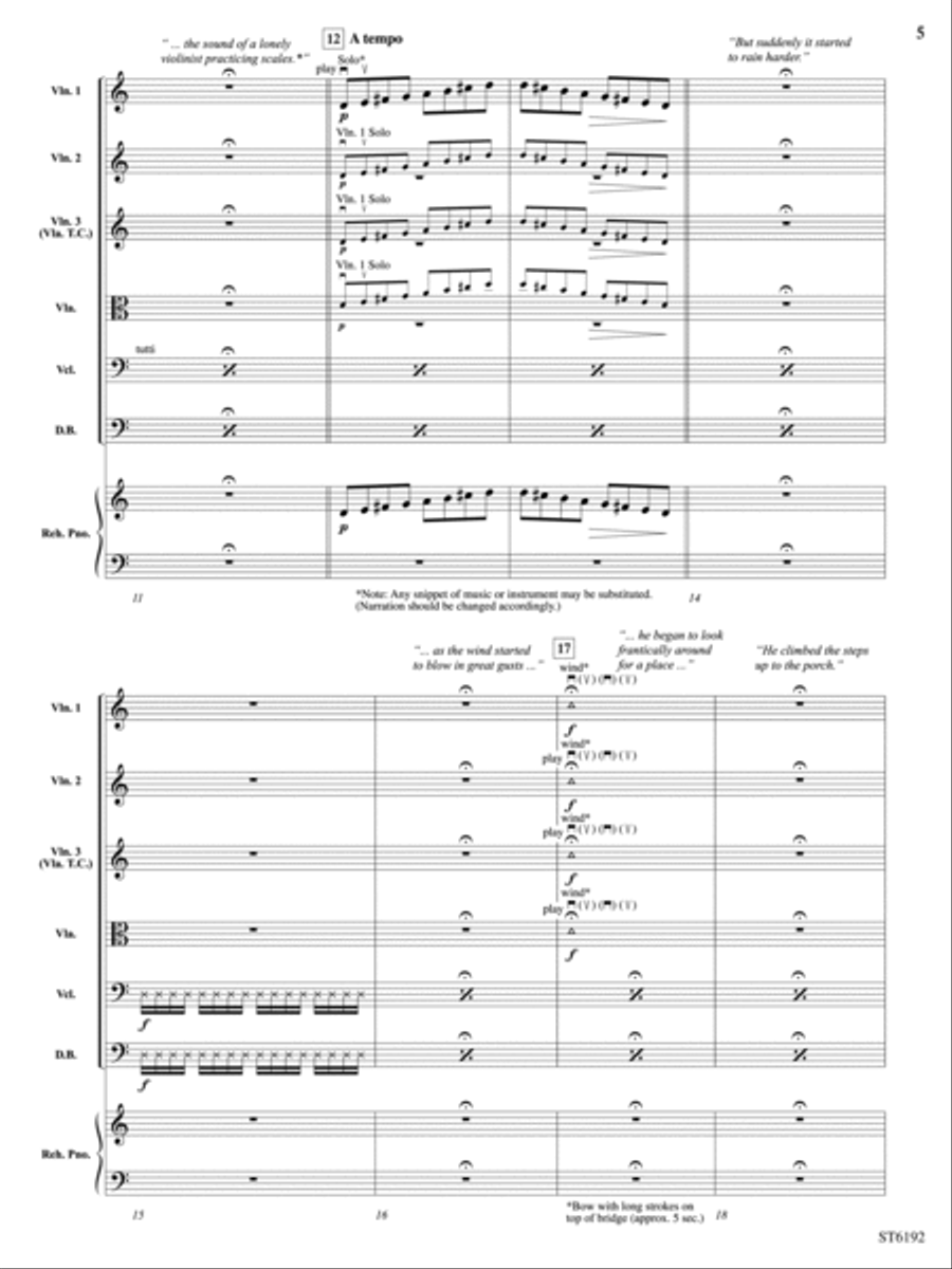 House of Untold Horrors (for Narration and String Orchestra): Score String Orchestra scores gallery preview page 5
