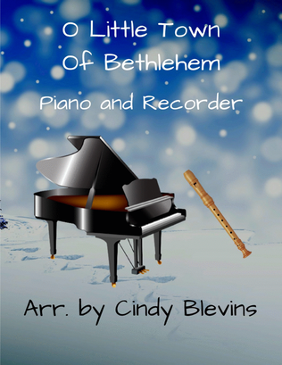 O Little Town of Bethlehem, Piano and Recorder