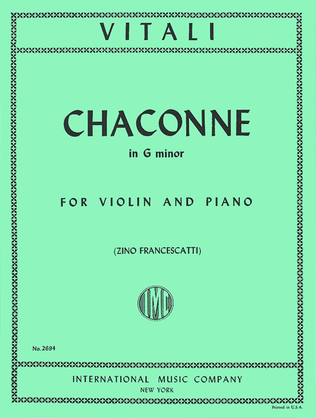 Chaconne In G Minor