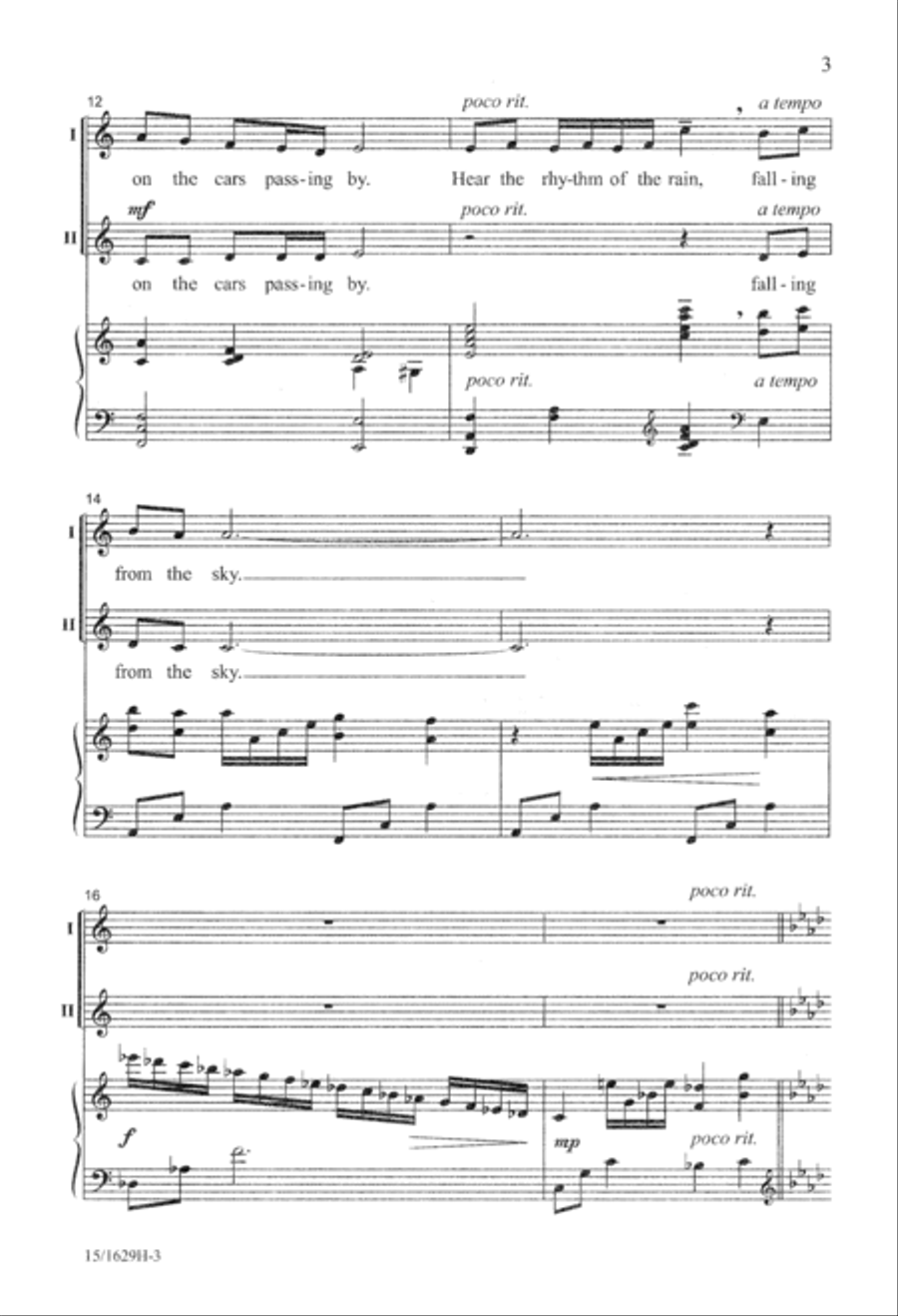 Rhythm of the Rain 3-Part scores gallery preview page 3
