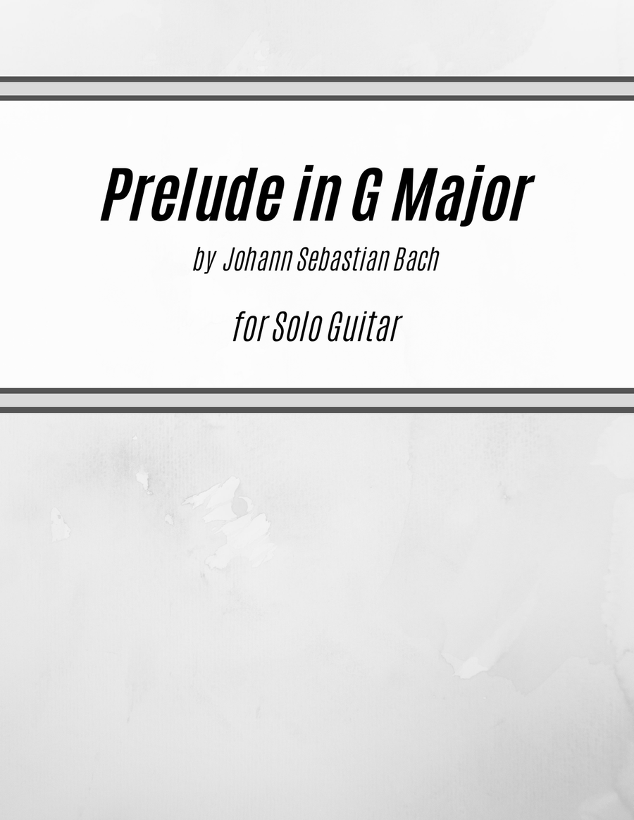 Prelude in G Major (BWV 1007) (for Solo Guitar) Acoustic Guitar scores gallery preview page 1