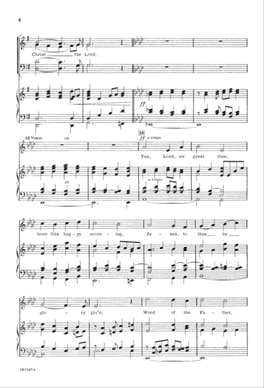 O Come, All Ye faithful 4-Part scores gallery preview page 6