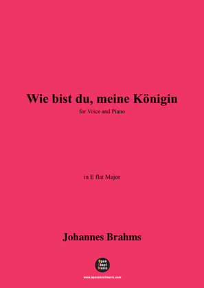 Book cover for Brahms-Wie bist du,Meine Königin in E flat Major,for voice and piano