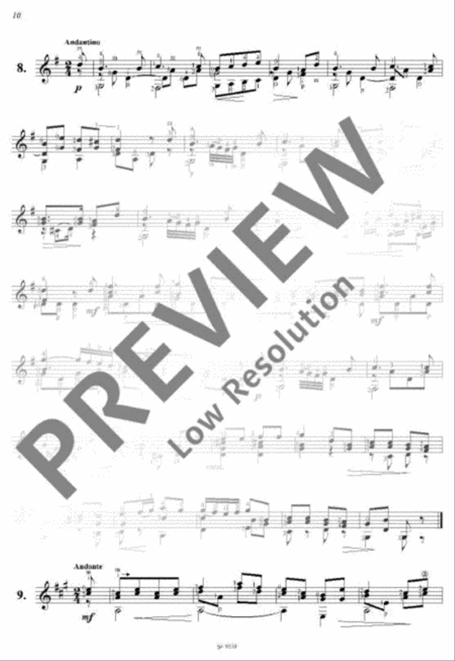 24 Selected Studies Classical Guitar scores gallery preview page 11