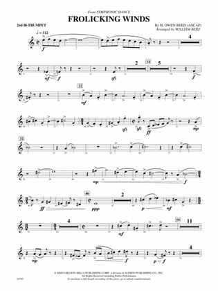 Frolicking Winds (from Symphonic Dance): 2nd B-flat Trumpet