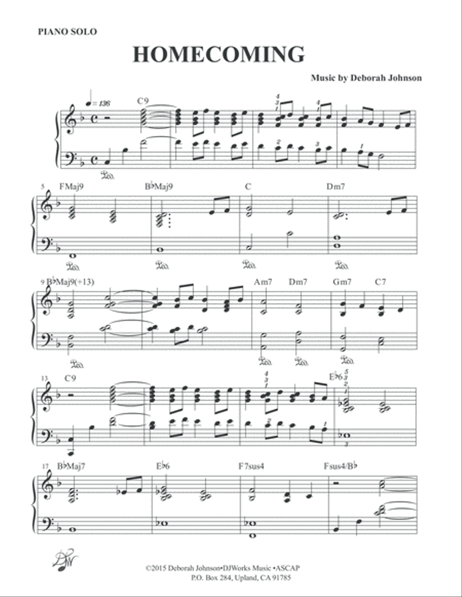 Homecoming Piano Solo Guitar scores gallery preview page 2
