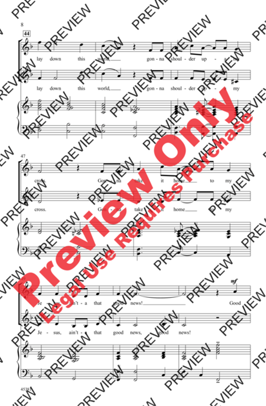 Ain't-a That Good, Good News! 2-Part scores gallery preview page 8
