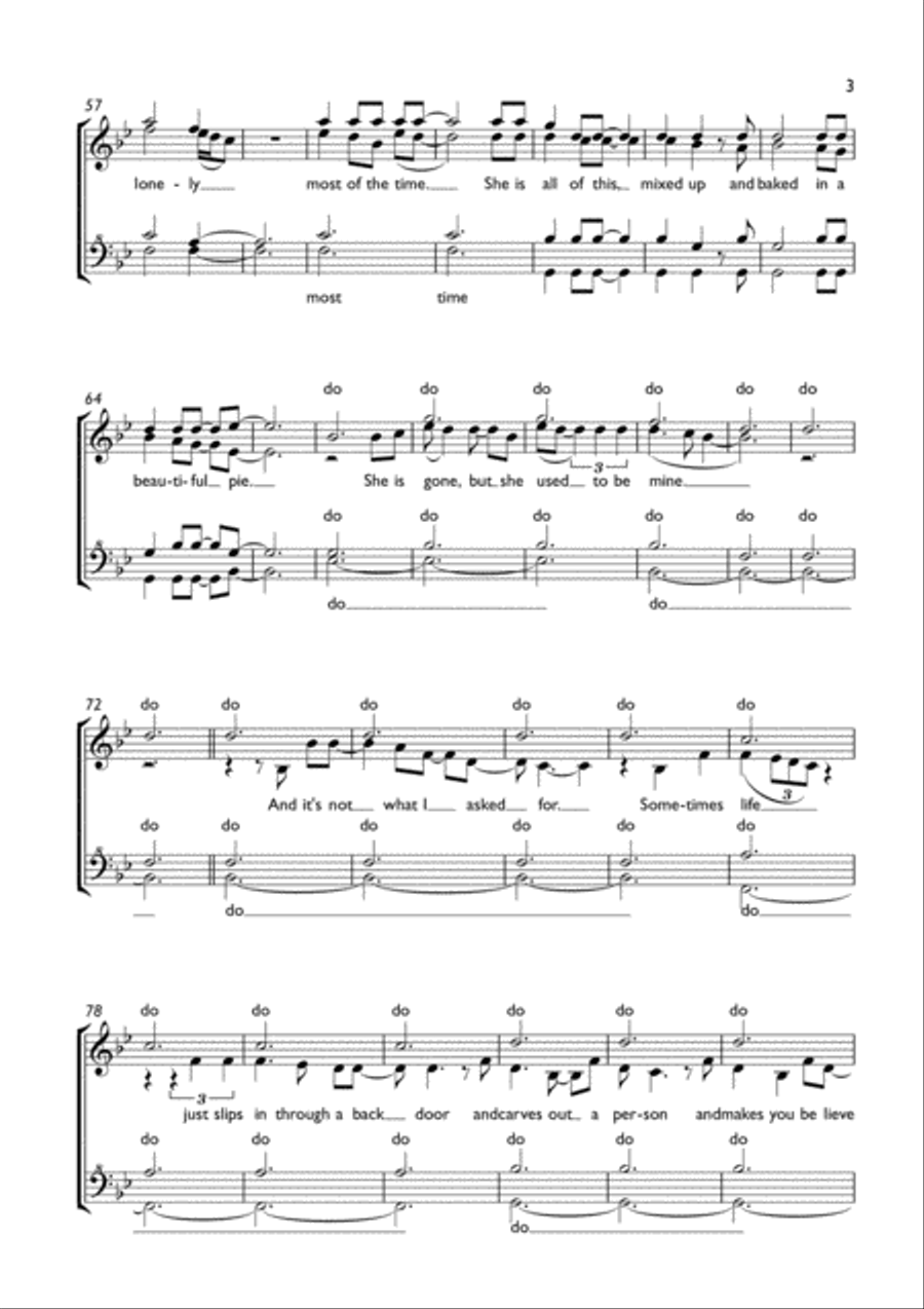 She Used To Be Mine from WAITRESS THE MUSICAL TTBB scores gallery preview page 3