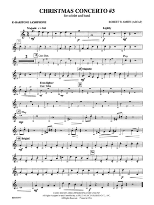 Christmas Concerto #3 (for Soloist and Band): E-flat Baritone Saxophone