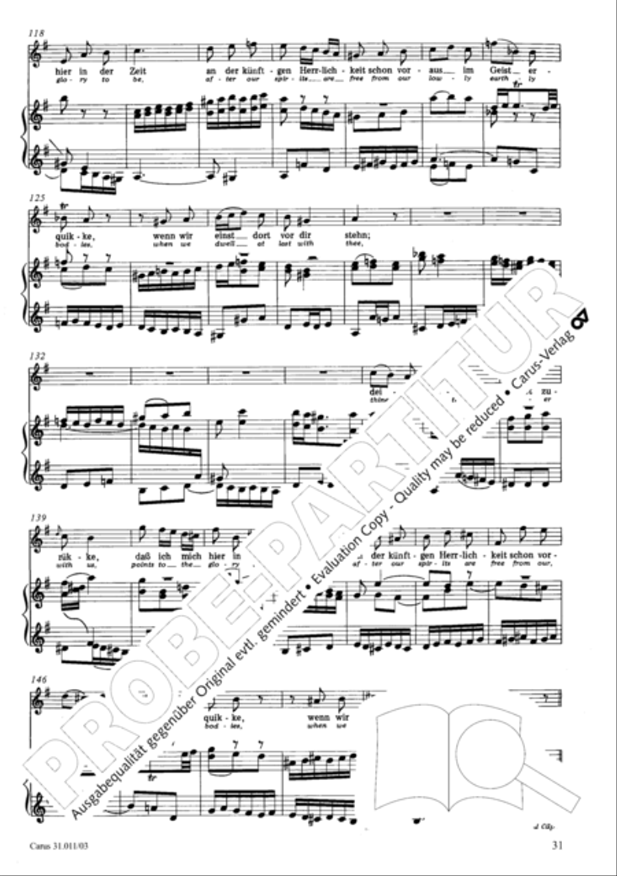 Lobet Gott in seinen Reichen (Himmelfahrtsoratorium) 4-Part scores gallery preview page 32