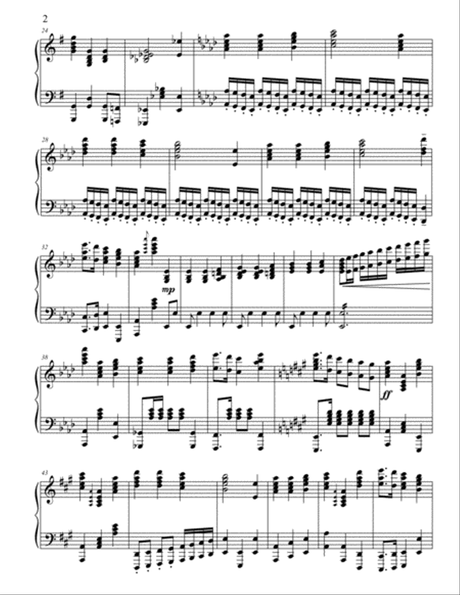 Arrangement of O Worship the King Piano Solo scores gallery preview page 2