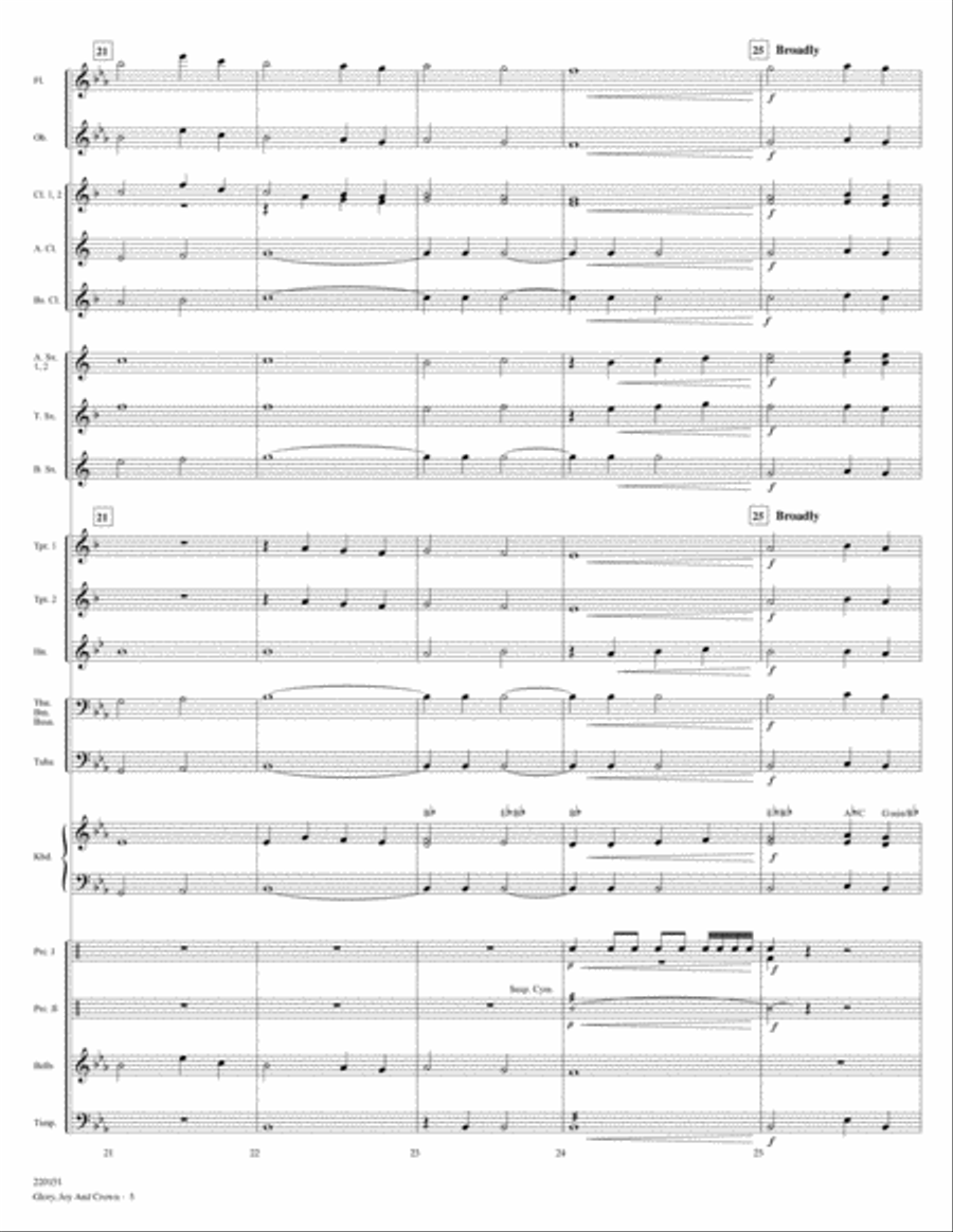 Glory, Joy and Crown (Fairest Lord Jesus) Concert Band scores gallery preview page 5